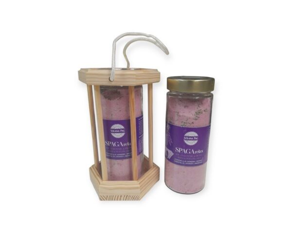 SOL ZA KUPANJE LAVANDA 500G U DRVENOM STALKU BOR