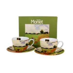 D-SET 2 ŠALICE SA TANJURIĆEM MONET POLJE MAKOVA