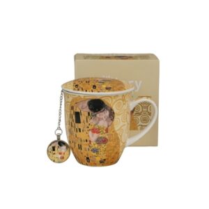 D-ŠALICA S METALNIM INFUSEROM POLJUBAC ECRU KLIMT