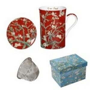 4407 ŠALICA S CJEDILOM BADEM CRVENA